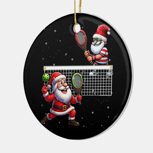 Santa Claus Pickleball Lover Merry Christm Keramik Ornament (Links)