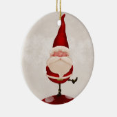 Santa Claus Pilz Keramikornament (Rechts)