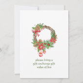 Santa Claus Pine Branch Frohe Weihnachts-Party Einladung (Rückseite)