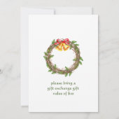 Santa Claus Pine Branch Frohe Weihnachts-Party Einladung (Rückseite)