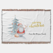 Santa Claus Pine Tree Weihnachten Decke (Vorderseite)