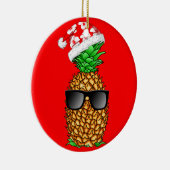 Santa Claus Pineaple Keramikornament (Rechts)
