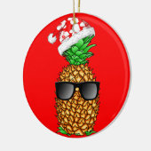 Santa Claus Pineaple Keramikornament (Links)