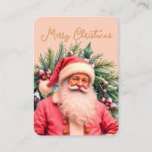 Santa Claus Pink Artsy Gift Tag Idea (Vorderseite)