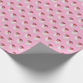 Santa Claus Pink Geschenkpapier (Ecke)