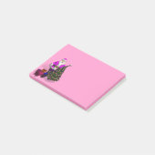 Santa Claus Pink Ribbons Post-it Klebezettel (angewinkelt)