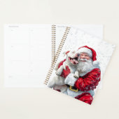 Santa Claus & Pitbull Puppy Dog Planer (Anzeige)