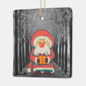 Santa Claus Pixelart Ho, Ho, Pixel Art  Keramikornament (Links)