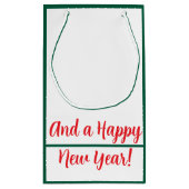 Santa Claus Pixelart Merry Christmas, Pixel Art  Kleine Geschenktüte (Rückseite)