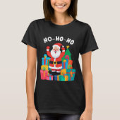 Santa Claus Playful HO-HO-HO Weihnachtsfest T - Sh T-Shirt (Vorderseite)