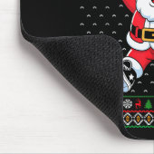 Santa Claus Playing Basketball Ugly Christmas Men Mousepad (Ecke)