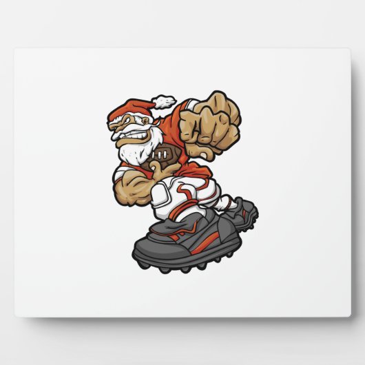 Santa Claus Playing Football Fotoplatte (Vorderseite)