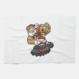 Santa Claus Playing Football Geschirrtuch