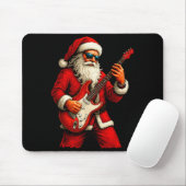 Santa Claus Playing Guitar Funny Christmas Rock Gu Mousepad (Mit Mouse)