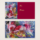 SANTA CLAUS PLAYING HARP IN THE MOONLIGHT (Vorne & Hinten)