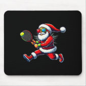 Santa Claus Playing Tennis Game Tennis Racket Chri Mousepad