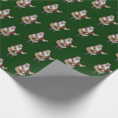 Santa Claus Plays Akkuustikgitarre Geschenkpapier (Ecke)