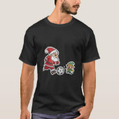 Santa Claus Plays Football with a Naughty Goblin T-Shirt (Vorderseite)
