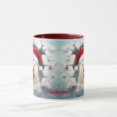Santa Claus Polar Bar Snow Wall Tasse (Zentrum)