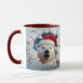 Santa Claus Polar Bar Snow Wall Tasse (Links)