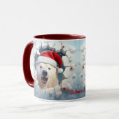 Santa Claus Polar Bar Snow Wall Tasse (Vorderseite Links)