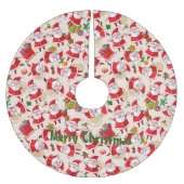 Santa Claus Polyester Weihnachtsbaumdecke (Vorderseite)