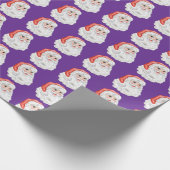 Santa Claus Portrait Christmas Wrapping Paper Geschenkpapier (Ecke)