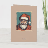 Santa Claus Portrait Pulp Culture Art Karte (Rückseite)