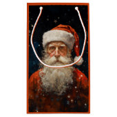 Santa Claus Portrait Vincent Van Gogh Style Kleine Geschenktüte (Rückseite)
