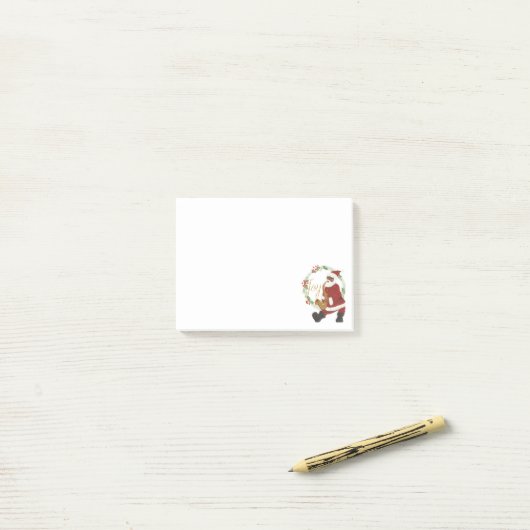 Santa Claus Post-it Klebezettel (Auf Schreibtisch)
