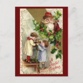 Santa Claus Postcard Feiertagspostkarte (Vorderseite)