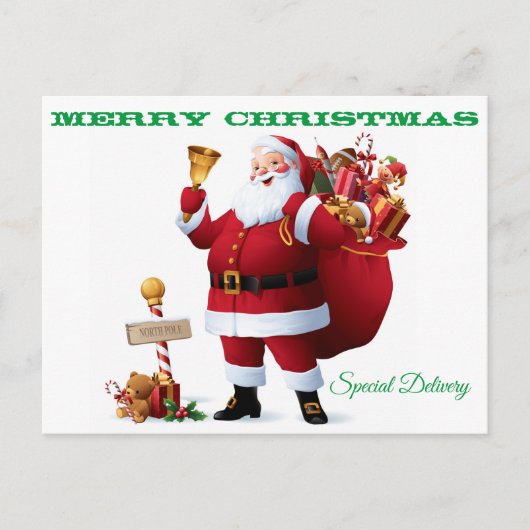 Santa Claus Postcard Postkarte (Vorderseite)
