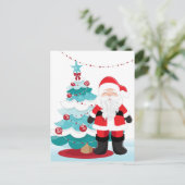 Santa Claus Postkarte (Stehend Vorderseite)