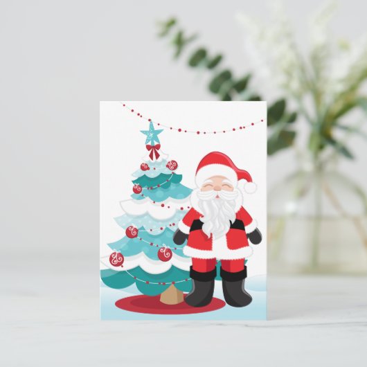 Santa Claus Postkarte (Stehend Vorderseite)