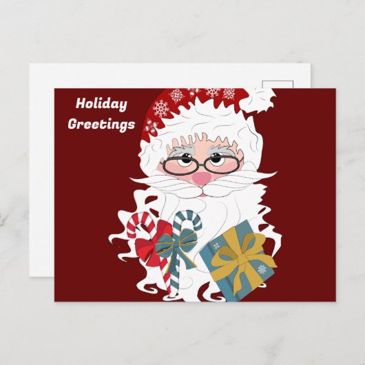 Santa Claus Postkarte (Vorne/Hinten)