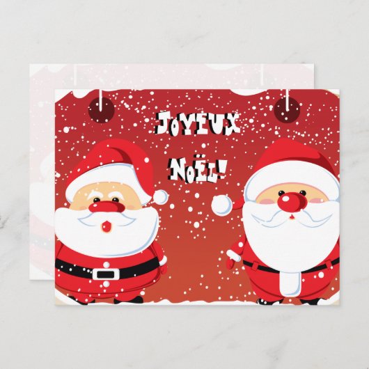 Santa Claus Postkarten (Vorne/Hinten)