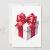 Santa Claus präsentiert grünes Party Einladung (Rückseite)