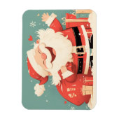 Santa Claus Preparing Christmas Gifts Magnet (Vertikal)