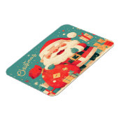 Santa Claus Preparing Christmas Gifts Magnet (Linke Seite)