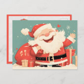 Santa Claus Preparing Christmas Gifts Postkarte (Vorne/Hinten)