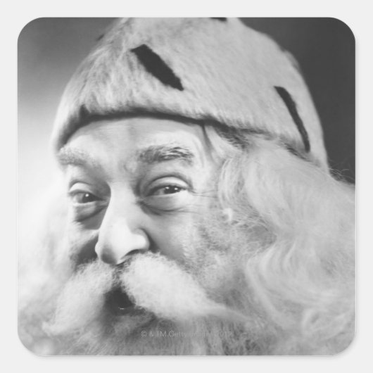 Santa Claus Quadratischer Aufkleber (Vorderseite)