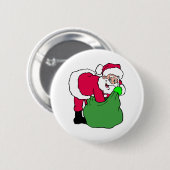 Santa Claus Reaches Into Pack Button (Vorne & Hinten)