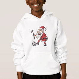 Santa Claus Rebel Footballer Hoodie