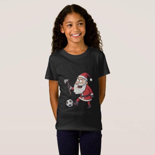 Santa Claus Rebel Footballer T-Shirt (Vorne ganz)