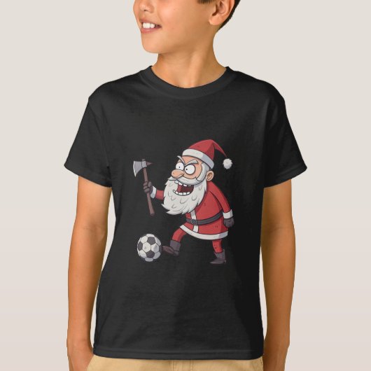 Santa Claus Rebel Footballer T-Shirt (Vorderseite)