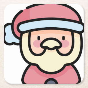 Santa-Claus Rechteckiger Pappuntersetzer