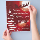 Santa Claus Red Christmas Program Flyer (Hand)