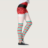 Santa Claus Red Glitzer Leggings (Rechts)