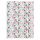 Santa Claus Reindeer Pine Trees Mittens Tischdecke (Vorderseite)