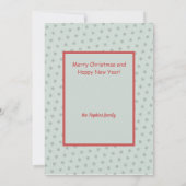 Santa Claus Reindeer Sleier Custom Weihnachtskarte (Rückseite)